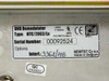 Newtec DVB-2063 rating label showing Type NTC/2063/Lx, Serial Number 00092524, Interface 3362/HG, Made in Belgium, UL and CE markings, QC Passed sticker