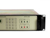 Newtec DVB RX 2060 – close-up of front panel right side showing MODE indicators (DEMOD DECOD DEFR) and ALARM LEDs (ACT MEM TEST)
