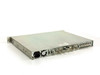 Adaptive Broadband SDM-2020 rear panel angled view showing IEC power inlet, fan, DB-9 connectors, BNC connectors, and EIA-422/530 port
