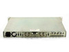 Adaptive Broadband SDM-2020 rear panel straight-on view showing full connector layout including IEC inlet, DB-9 ports, BNC ASI connectors, EIA-422/530 D-sub, and CE marking