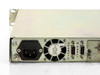 SDM-2020 rear panel left-side close-up showing IEC AC power inlet, cooling fan, J1 Remote DB-9, and J2 Fault DB-9 connectors with power rating label 100V-240V 1.0A-0.5A 50-60Hz
