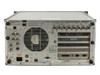 Tektronix VM700T rear panel full view showing 115V 60Hz power section, BNC inputs, VGA Out port, GPIB interface, expansion card slots, and cooling fan assembly