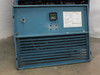 Thermotron SM-16-SL side panel removed showing louvered ventilation grille, wiring schematic mounted inside panel door, and small control module