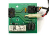 Front face of Exabyte Corp SMD drive board showing P&B relay T75S5D112-05, white Molex connector, black header connectors, and edge connector