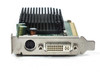 Dell KN303 ATI Radeon X1300 low profile bracket close-up showing DVI-I and S-Video (Mini-DIN) output ports