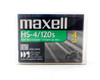 Maxell HS-4/120s 4mm data cartridge front view showing model name, 4GB label, and DDS-2 Digital Data Storage branding