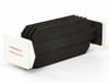 Varian F137CA2 WR-137 waveguide — rear three-quarter view showing finned body and white rectangular flanges; Lieder Dev. Co. Monrovia CA label visible on flange