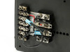 Lambda LXS-D-24 – close-up of rear screw terminal block showing numbered output terminals and connected leads