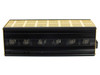 Acopian VA24H1500 regulated power supply — top and front edge view showing perforated ventilation panel and black heat sink with multiple rectangular cooling vents