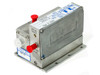 CTI Communication Techniques P-13162 RF Filter – rear/side view showing XTAL TUNE port, XTAL BOX label, FREQ-MHz 1042.25 sticker, circular input port, and 'Made in U.S.A.' marking on aluminum housing