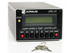 Alphalas LPS1-2T Laser Diode Driver and Dual Temperature Controller – front panel view showing LCD display, STOP button, EDIT/SAVE navigation buttons, and two included keys