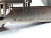 US Vibra 2028-A model label close-up showing engraved text: MODEL NO. 2028-A, 110VAC, 60HZ on brushed stainless steel body