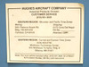 Hughes Aircraft Company customer service information sheet – Industrial Products Division contact details for Western and Eastern regions, Carlsbad CA