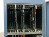Hughes 2470-II Wire Bonder Control Box — interior card cage showing multiple populated card slots labeled SYS CPU, MEM, CPU, IEEE 488, SYS I/O, X-AXIS, Y-AXIS, Z-AXIS and spare slots