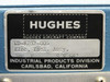 Hughes Aircraft Company Industrial Products Division data plate — WD-8702-006 Electrical Enclosure Assembly Rev Y, S/N 682, Carlsbad California