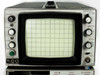 HP 180A Oscilloscope front panel close-up showing CRT screen, INTENSITY, FOCUS, SCALE, and POWER controls