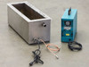 Crest 4G-500-6 generator and 50-26-235 tank from rear, showing power cords and orange thermocouple cable laid out