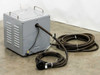 Ikegami 5306220 3.3kVA transformer – opposite side view showing carry handle on top, vented enclosure, output cable and 4-prong NEMA input cable