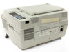 Avio MP-300E Multimedia Projector — rear panel showing rating label, ventilation grilles, and IEC power inlet