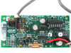 Kronos System 400 Battery Backup Board close-up of front showing component side, fuse, AUX OUT label, and Rev C marking