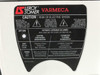 Leroy Somer Varmeca frequency converter caution label showing LED indicator status guide and multilingual caution warnings