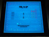 UVP MultiDoc-It M-20 UV transilluminator surface illuminated showing UV light active with BioImaging Systems calibration grid visible