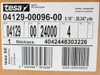 Tesa 4129 box label showing part number 04129-00096-00, dimensions 0.16 inch / 26,247 yards, GTIN 4042448303226, Made in Germany by tesa SE