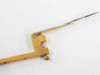 Accuprobe D2HB7B3 dual probe close-up showing D-type blade holder bracket, adjustment screw hardware, and BeCu needle tip