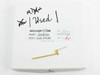 Accuprobe D2HB7B3 Dual Probe shown on its original packaging box with part label, date 3/16/12, QC mark, and handwritten Used notation