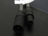 Close-up of Uni-Solar PVL-144 MC3 male and female output connectors showing round barrel-style plugs
