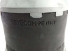 Goldenrod SVECOM-PE safety chuck – close-up of molded text reading SVECOM-PE ITALY on the rubber body