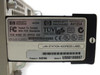 HP A4125A side label showing model number, FCC compliance markings, TUV GS certification, product number A4318A, and serial number barcode