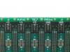 Mupac VMEbus backplane edge showing 'MADE IN U.S.A.' and 'VMEbus' silkscreen with slot numbering and JI/GND labels