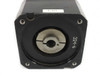 Thomson Micron NemaTRUE 34 gearbox – motor-input face close-up showing hollow bore clamp hub and four-bolt NEMA 34 mounting flange