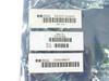 HP Hewlett-Packard labels showing part numbers Z2220-61602, Z2220A product number, Option 446, and Z2220-80017 — Made in USA