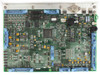 CPI Satcom 01026350 Controller Board — underside/reverse view showing DB-style connector header, TO-220 power transistors, and full component layout