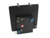 JA Noll 31094 NCM-10 optical mirror mount rear view showing mounting base block with adjustment screws and blue locking knobs attached to back of main plate
