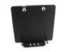 JA Noll 31094 NCM-10 10-inch optical mirror mount front view showing large black anodized aluminum plate with two adjustment knobs at top and lower positioning bracket