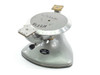 Griffin & George Ltd 6-inch rotary precision manual measuring stage — front three-quarter view showing divided circle table, vernier scale, cast base, and small bracket attachments