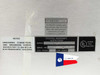 Houston Instrument HiPlot DMP-2 – rear label plate showing model DMP-2, serial number, 115V/230V dual voltage rating, UL listing, FCC ID BCC9GV, and GC Inspected sticker