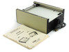 Houston Instrument HiPlot DMP-2 Digital Pen Plotter – front three-quarter view with operator manual in foreground
