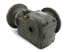 Teguosi TAF37-NA26 gear reducer – rear three-quarter view showing input flange, hollow bore output, and oil fill fitting