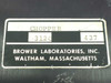 Brower Laboratories 312C 9" Rotating Disc Optical Chopper with 322 Controller