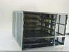 Sun Microsystems 270-4944-01 server backplane in empty chassis — angled front-left view showing multiple empty card slots and mesh side panels