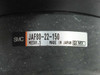 SMC JAF80-22-150 floating joint label showing model number, M22x1.5 thread specification, Made in Japan