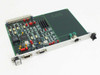 Gespac GESVIG-4VME VME video module — angled top view showing PCB with DB9 mouse port, DB15 CRT port, and DIN keyboard connector on front bracket