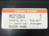 Maxon M021204A 48V DC Servo Motor 1020 RPM Shaft: 10mm D x 40mm L