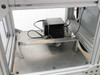 LDJ 6007 lower frame interior showing black finned heat sink or power module on aluminum base shelf