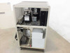 M&W Systems Flowrite Recirculating Chiller – rear interior view showing compressor, refrigeration components, and circulation pump with missing fan motor area