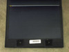 Close-up of bottom end of Xunlight XRS18-150 showing two exposed metal junction tab connectors and barcode label